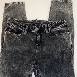 Eileen Fisher Black suede feel jeans size 6 P